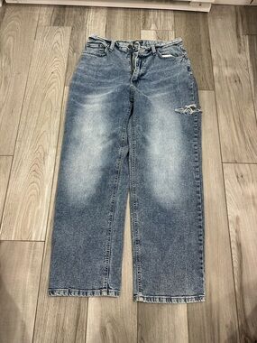 wild fable Women's Light Blue Washed Straight-Leg Jeans
